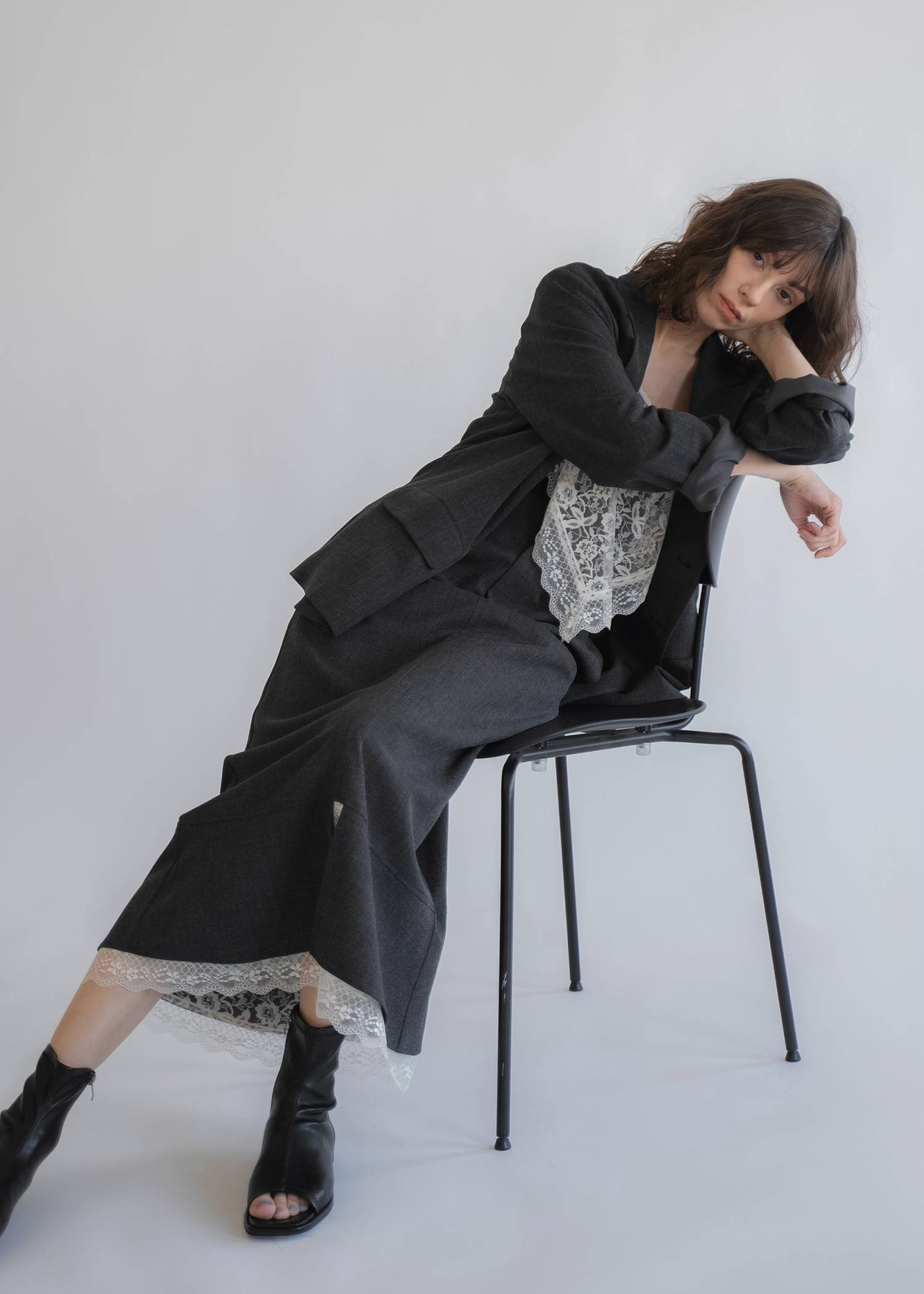 hem lace slit mermaid SK