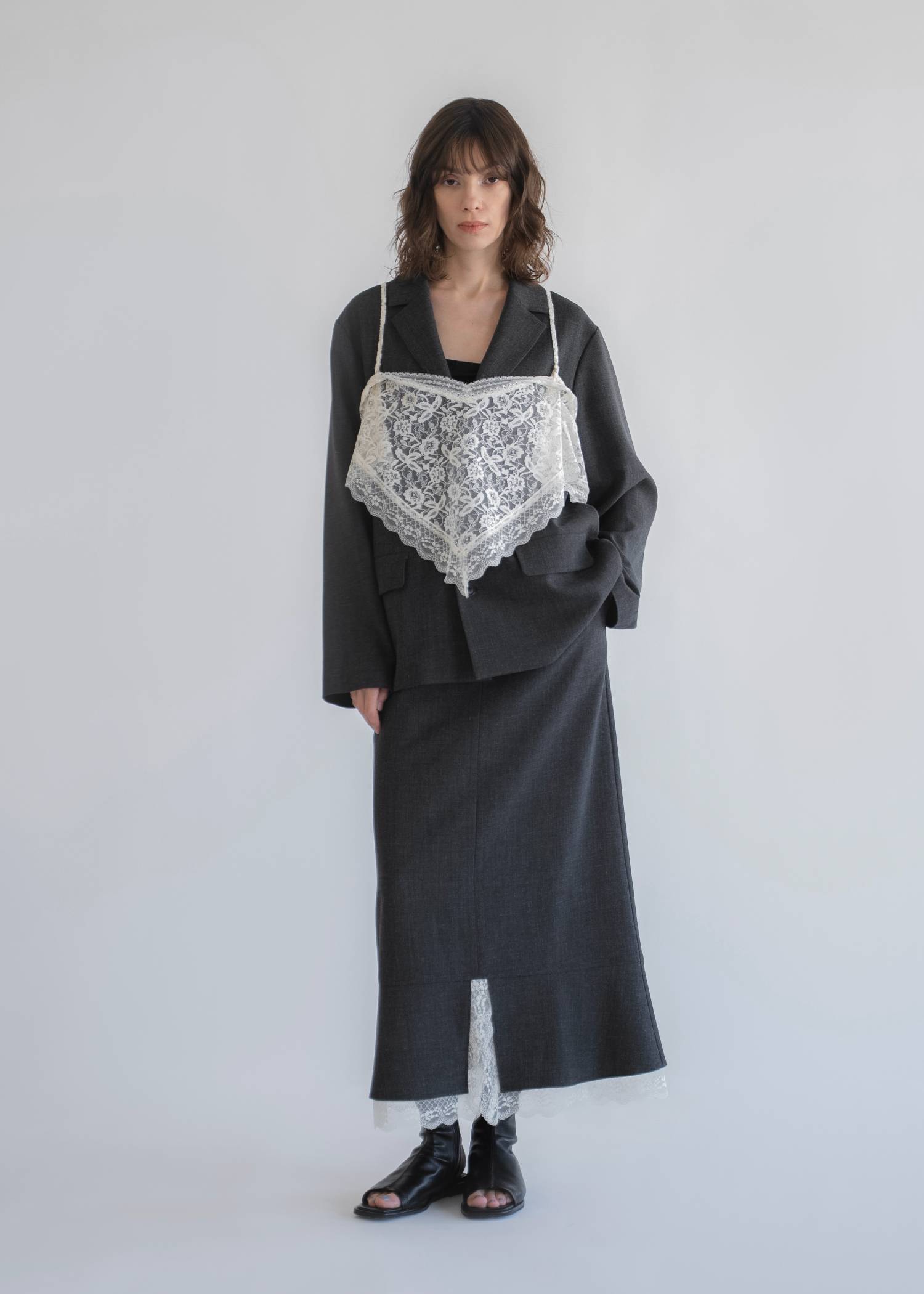 hem lace slit mermaid SK