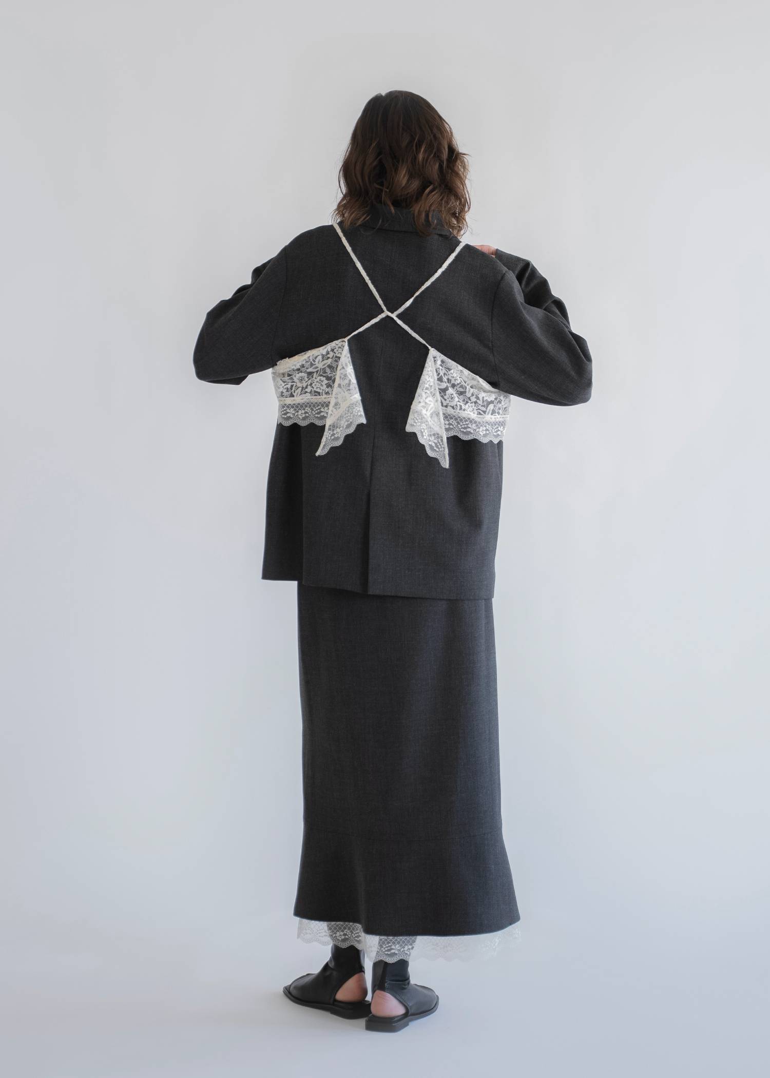 hem lace slit mermaid SK