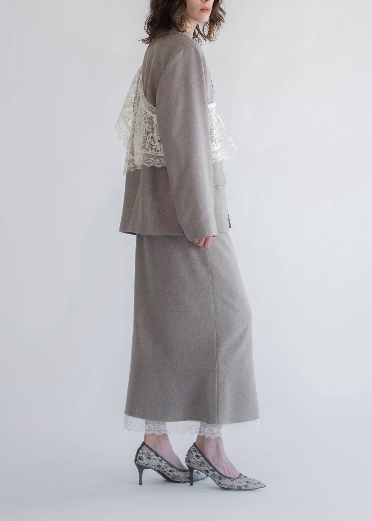 hem lace slit mermaid SK