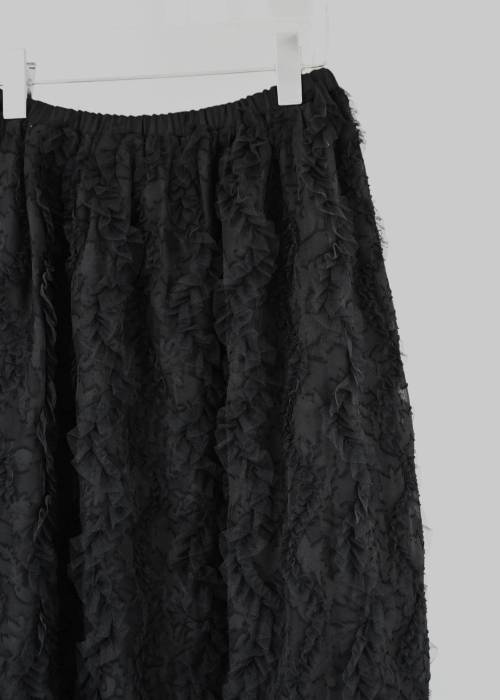 cocoon cut jacquard tulle gather SK