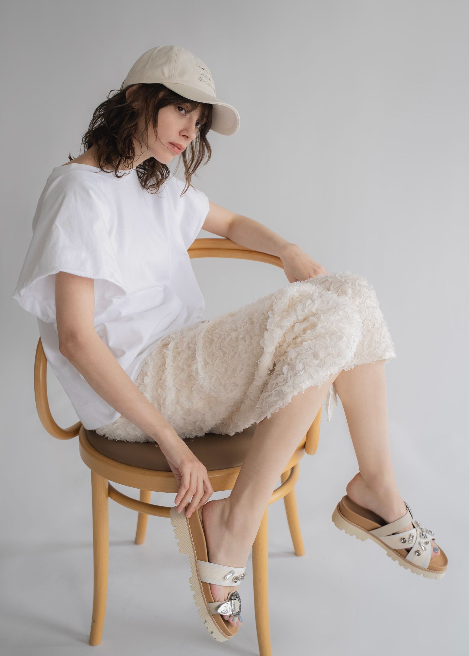 fringe wave tulle pencil SK