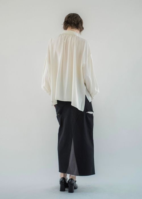back bi color patchwork remake sweat SK