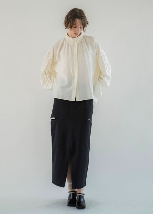 back bi color patchwork remake sweat SK