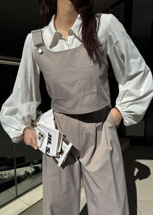 2piece roll up suspenders all-in-one