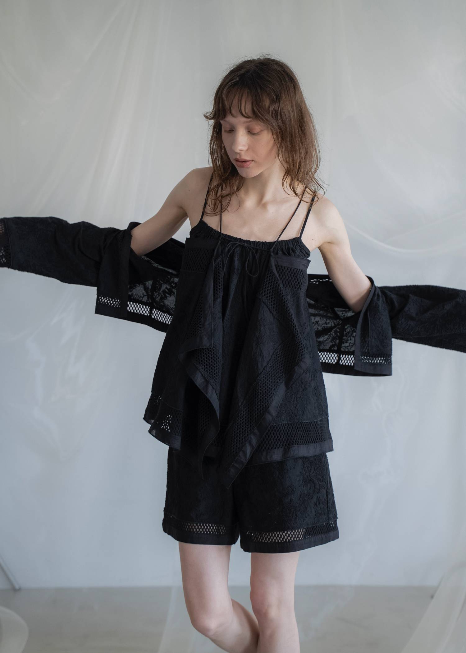 multi way drape panel cami tops