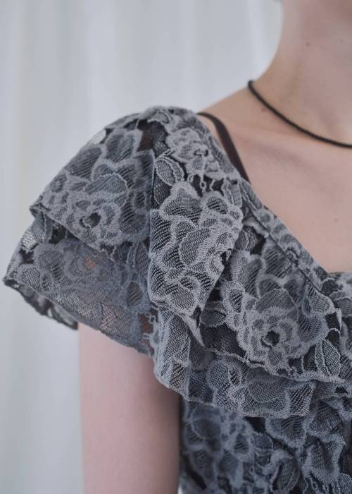 double collar lace bolero tops
