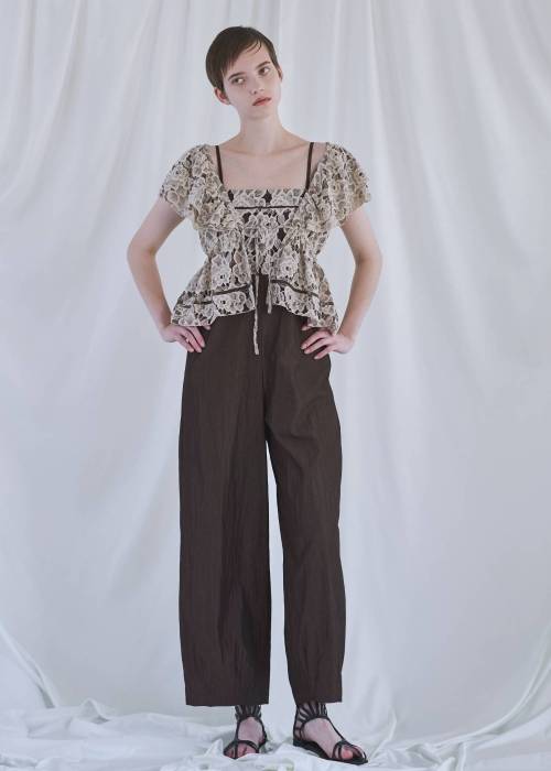 double collar lace bolero tops