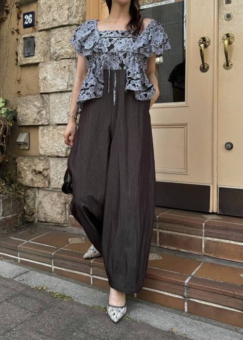 double collar lace bolero tops