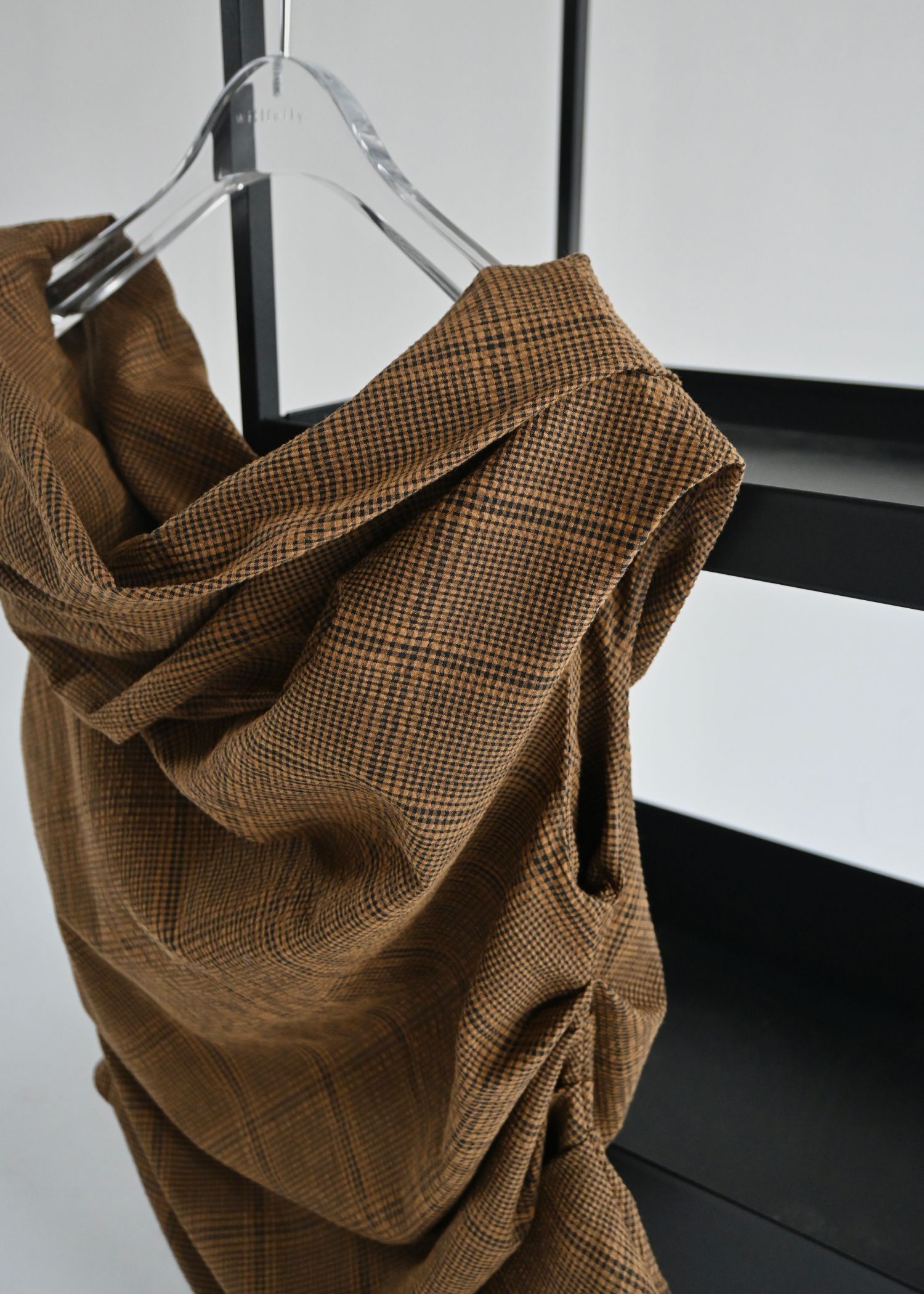 asymmetry tuck gather off shoulder check tops