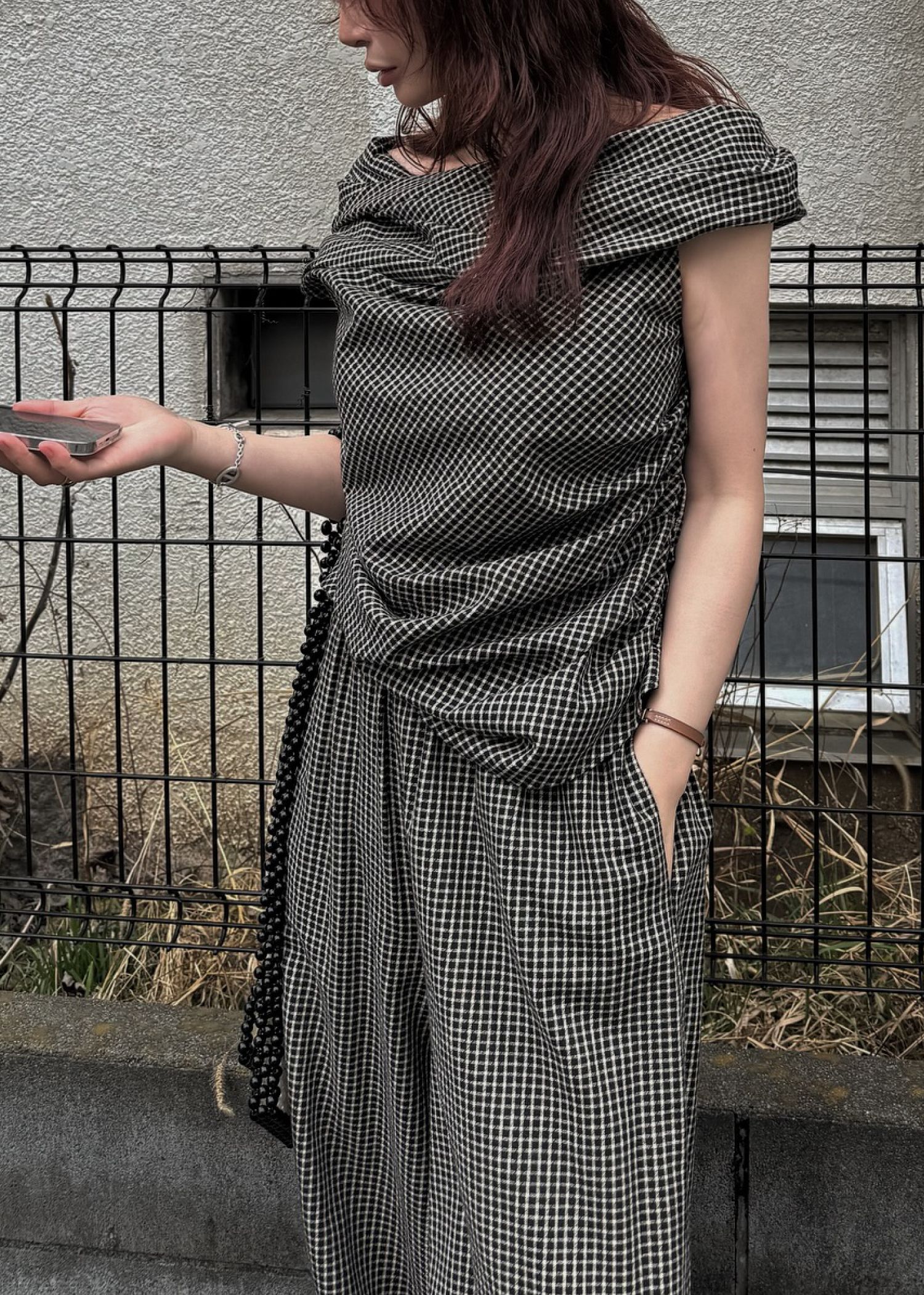 asymmetry tuck gather off shoulder check tops