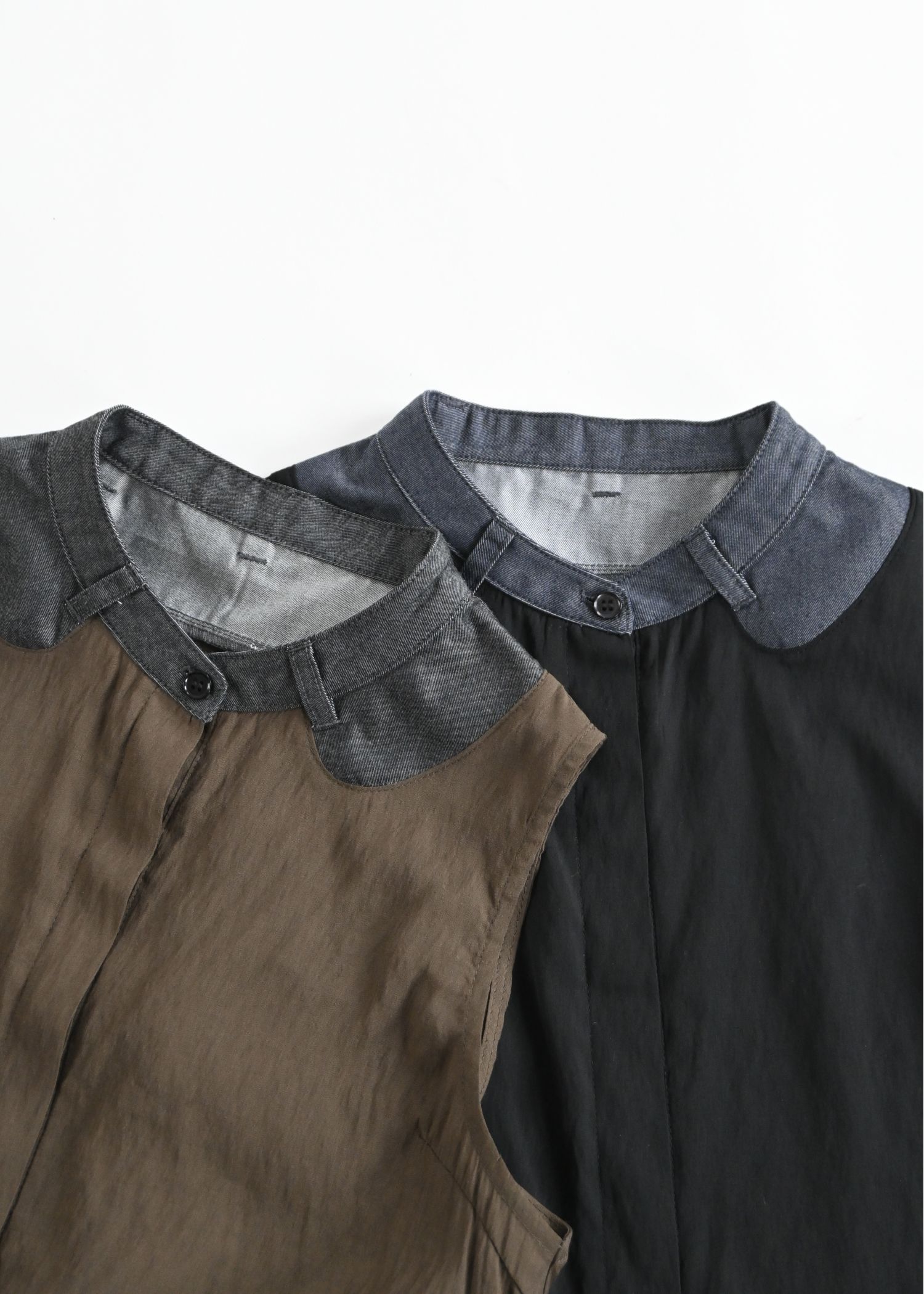 no sleeve color scheme collar shirt