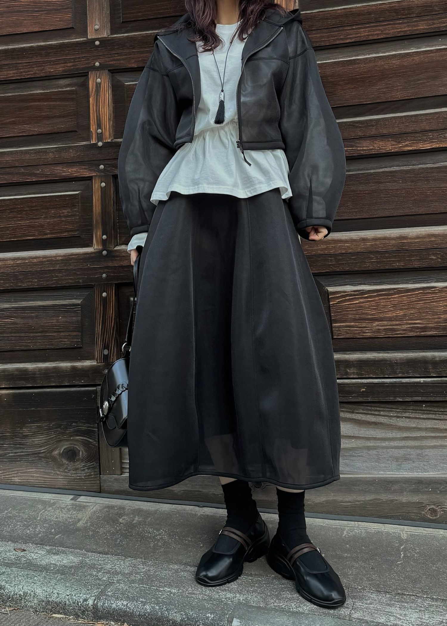 sheer cardboard fabric hoodie tops