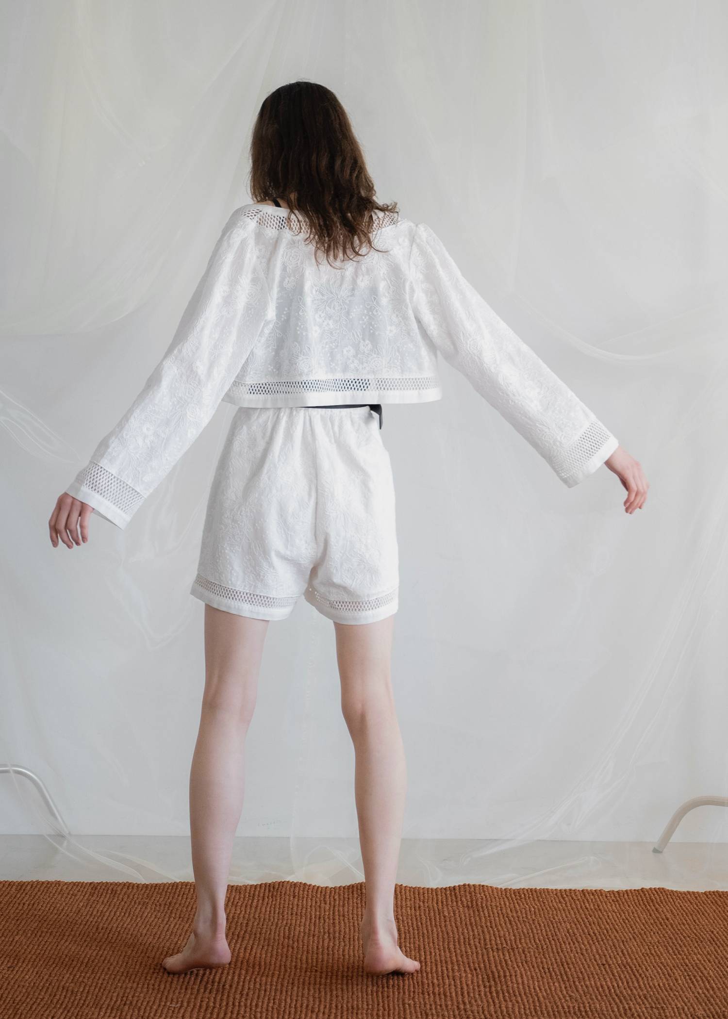 trimming lace cropped bolero BL