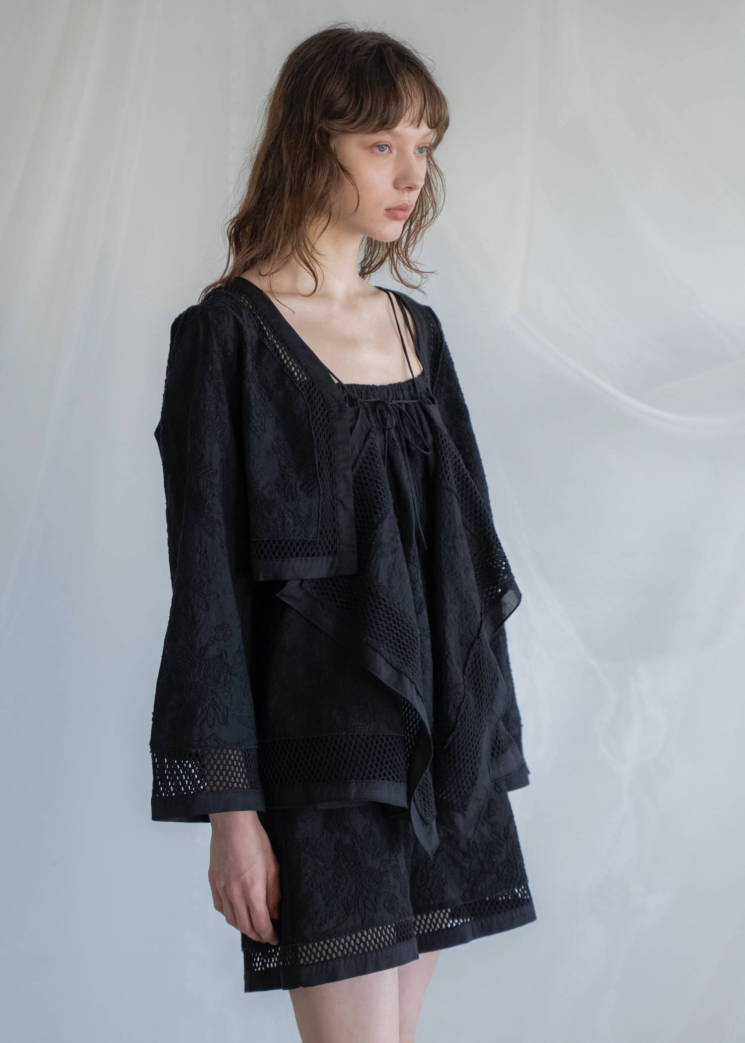 trimming lace cropped bolero BL