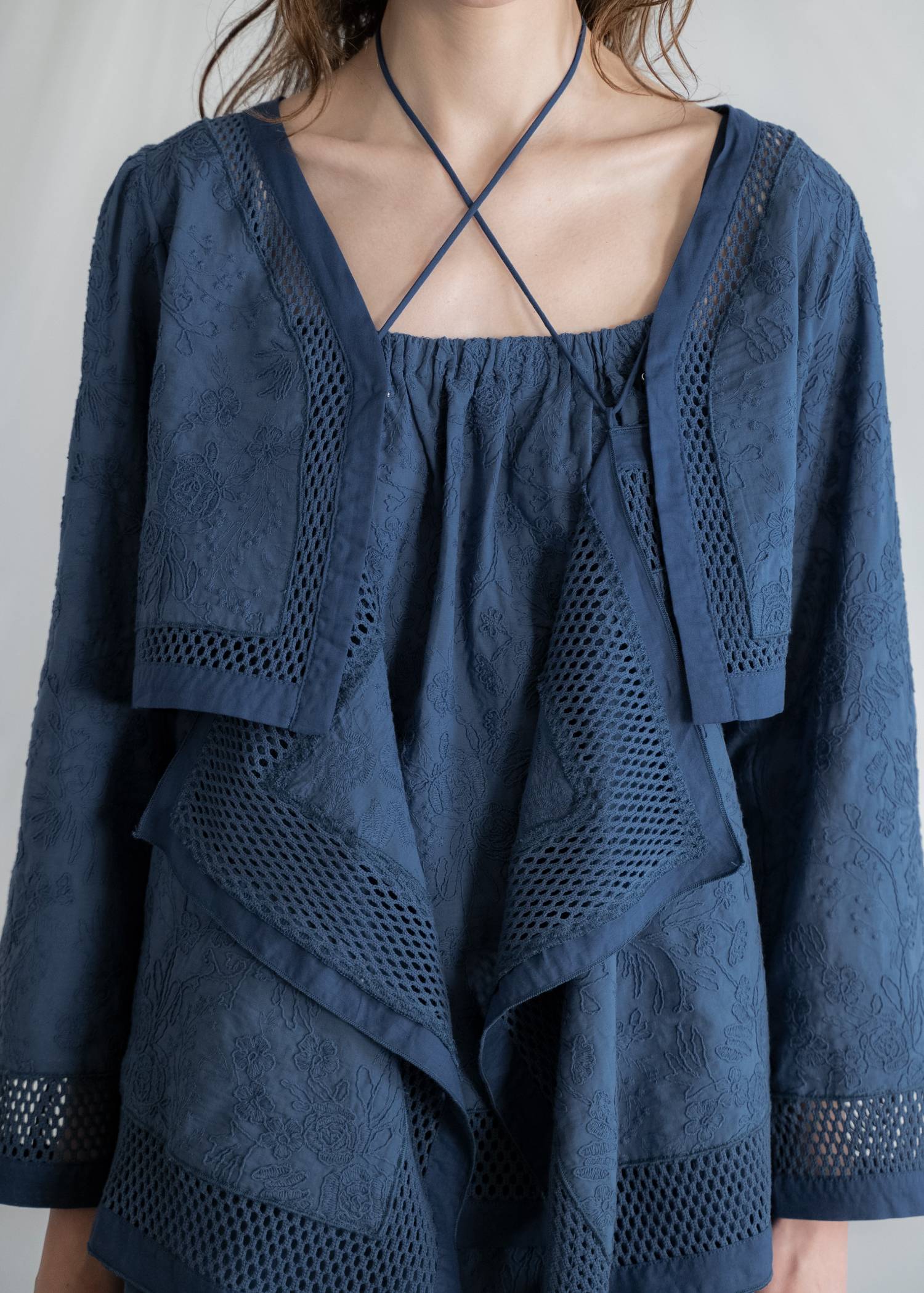 trimming lace cropped bolero BL