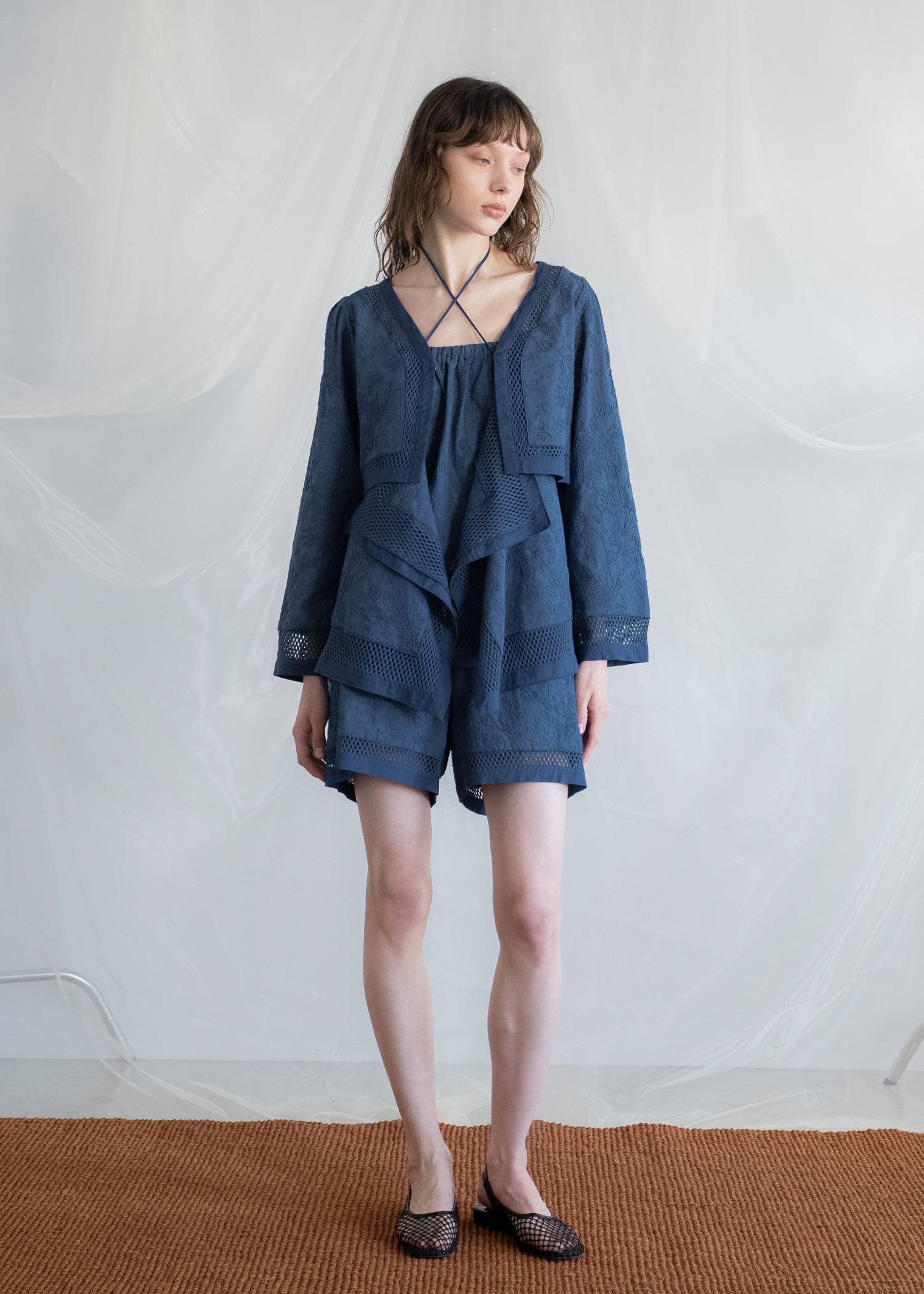 trimming lace cropped bolero BL