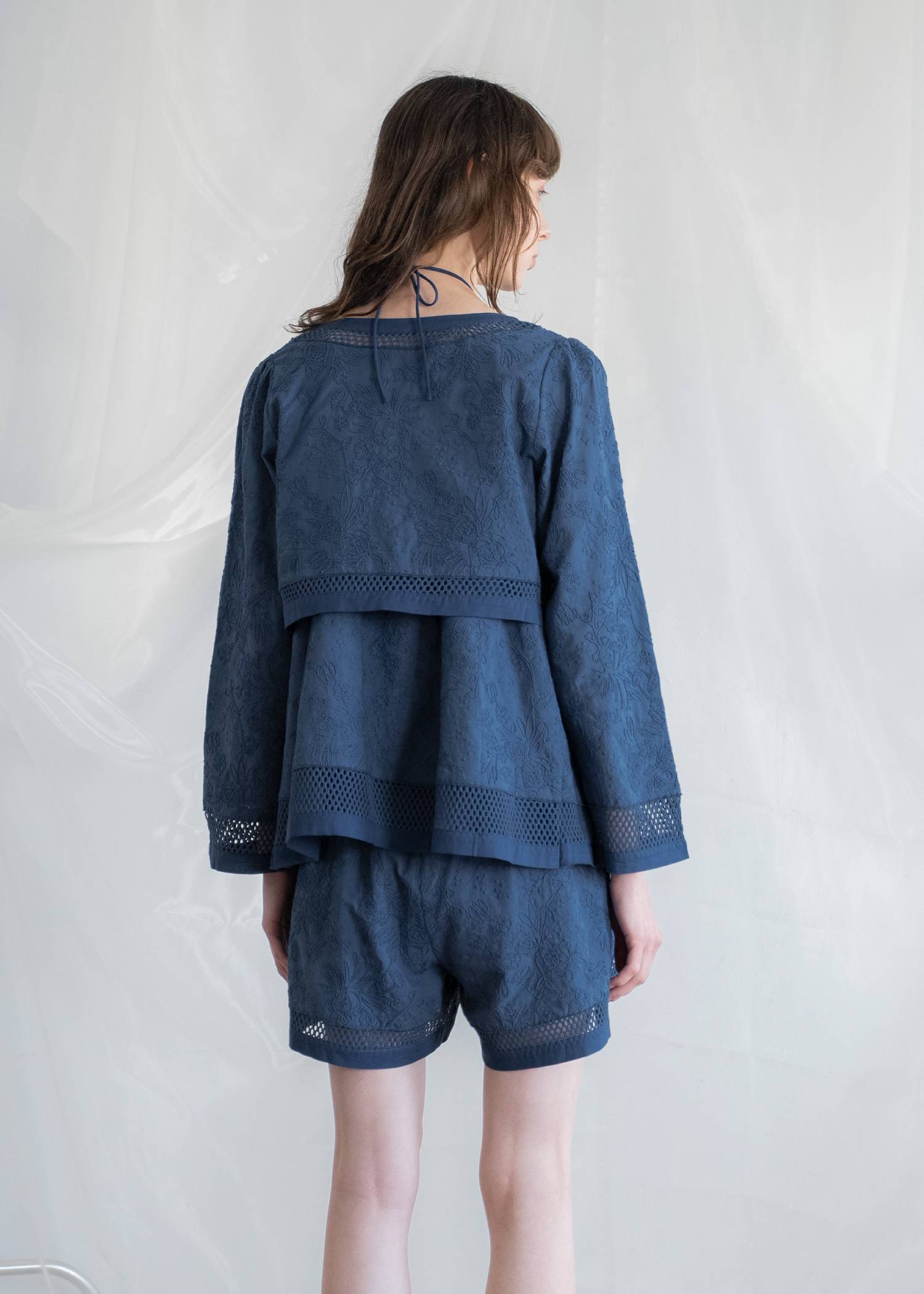 trimming lace cropped bolero BL