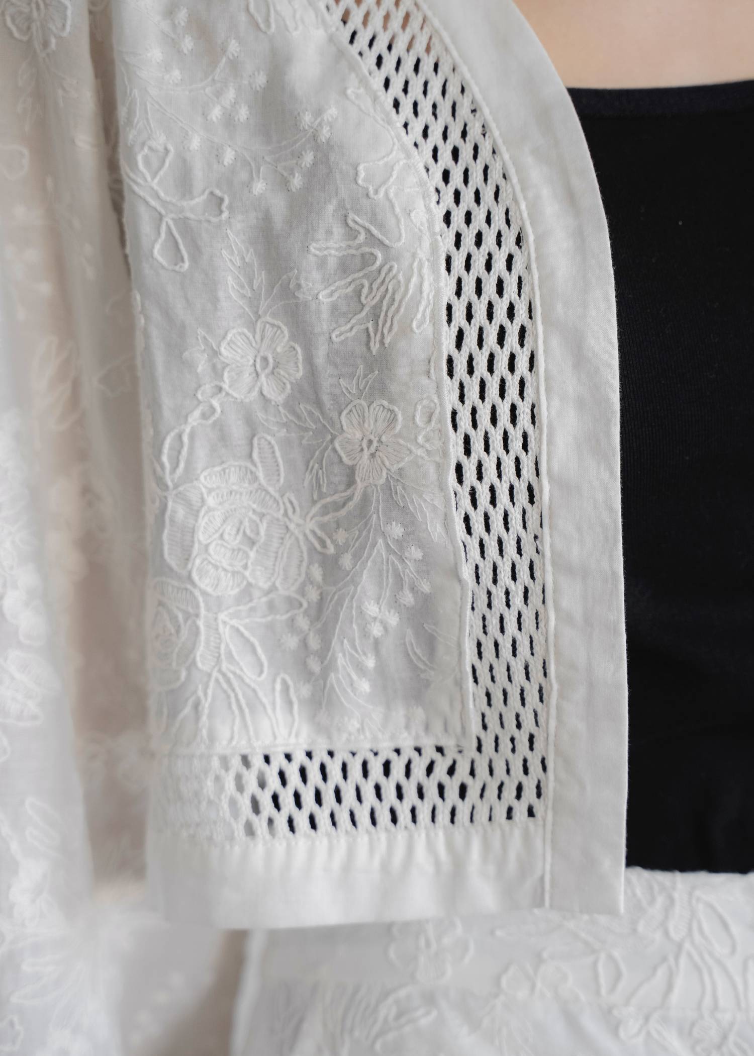 trimming lace cropped bolero BL