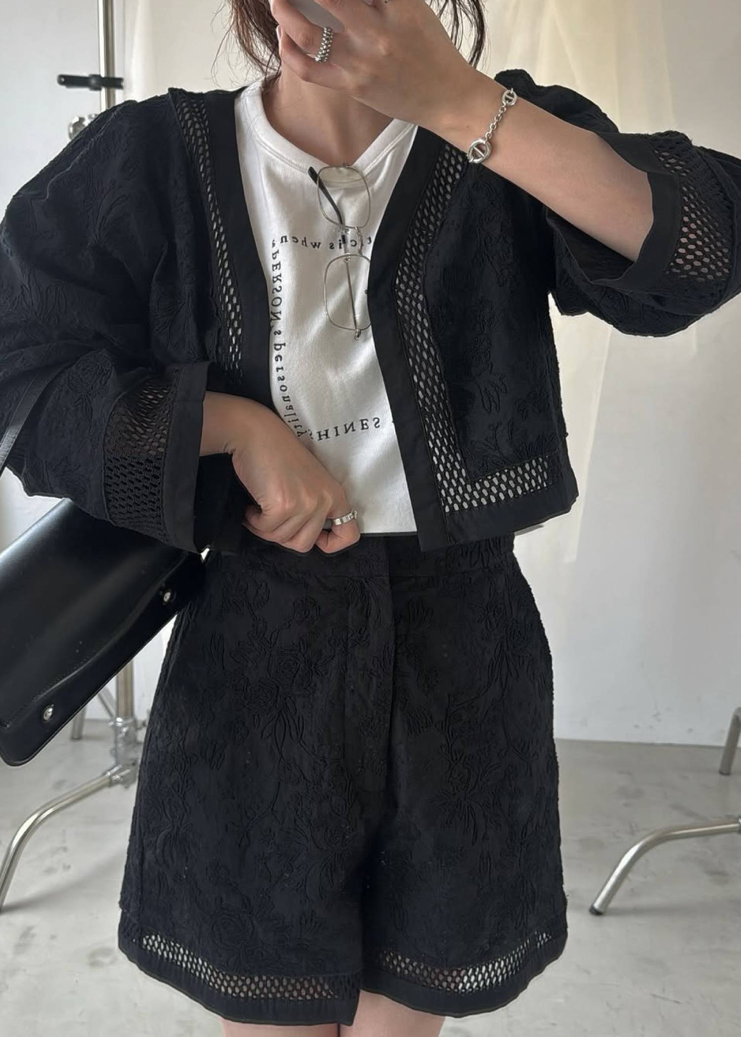 trimming lace cropped bolero BL