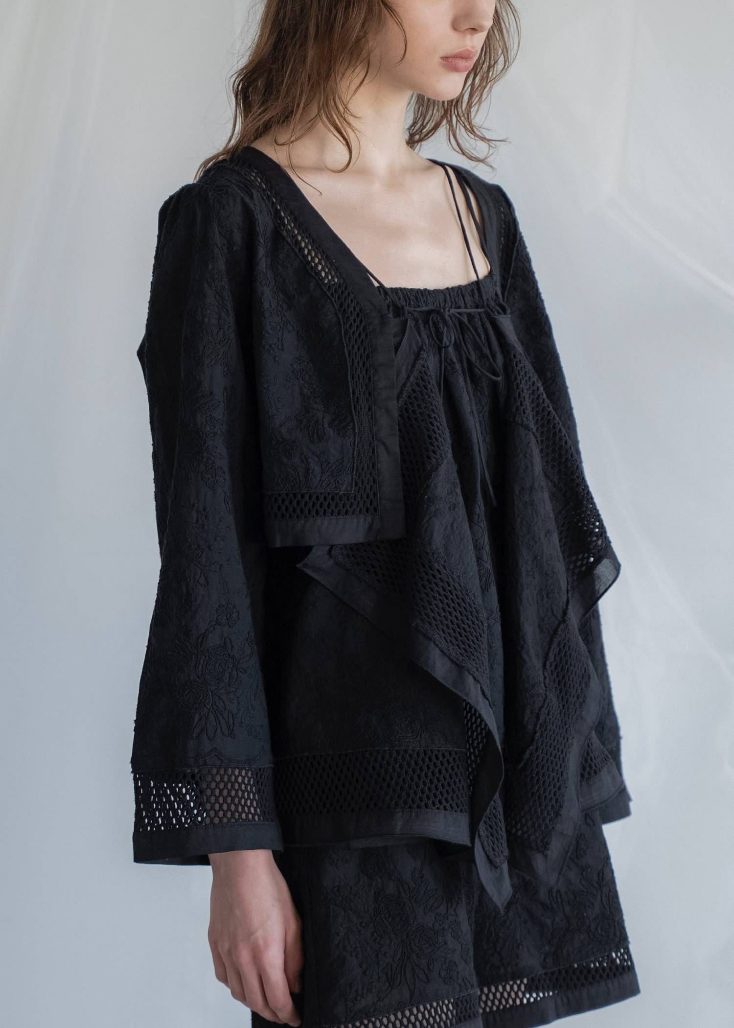 trimming lace cropped bolero BL