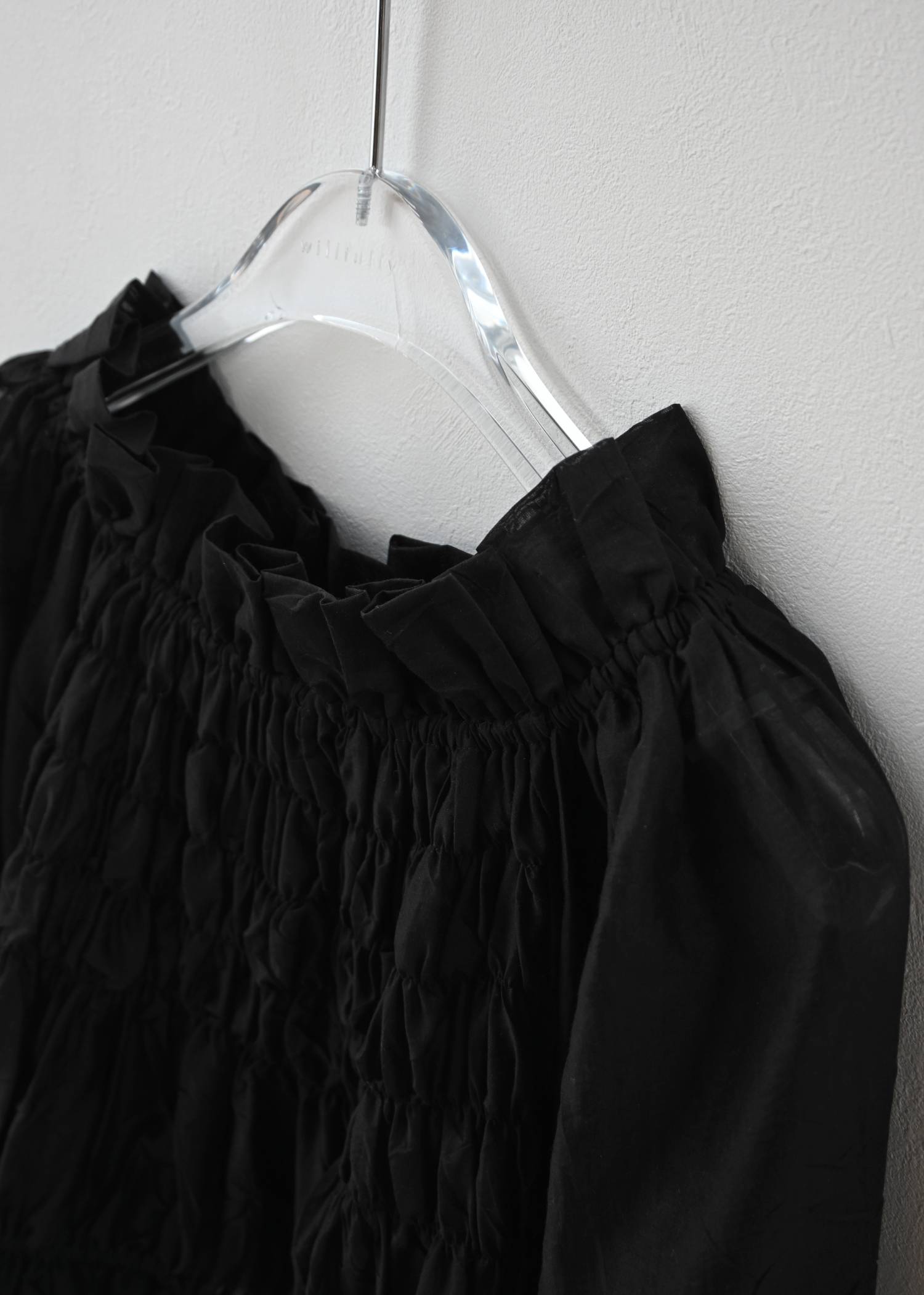 volume sleeve shirring hem tiered BL