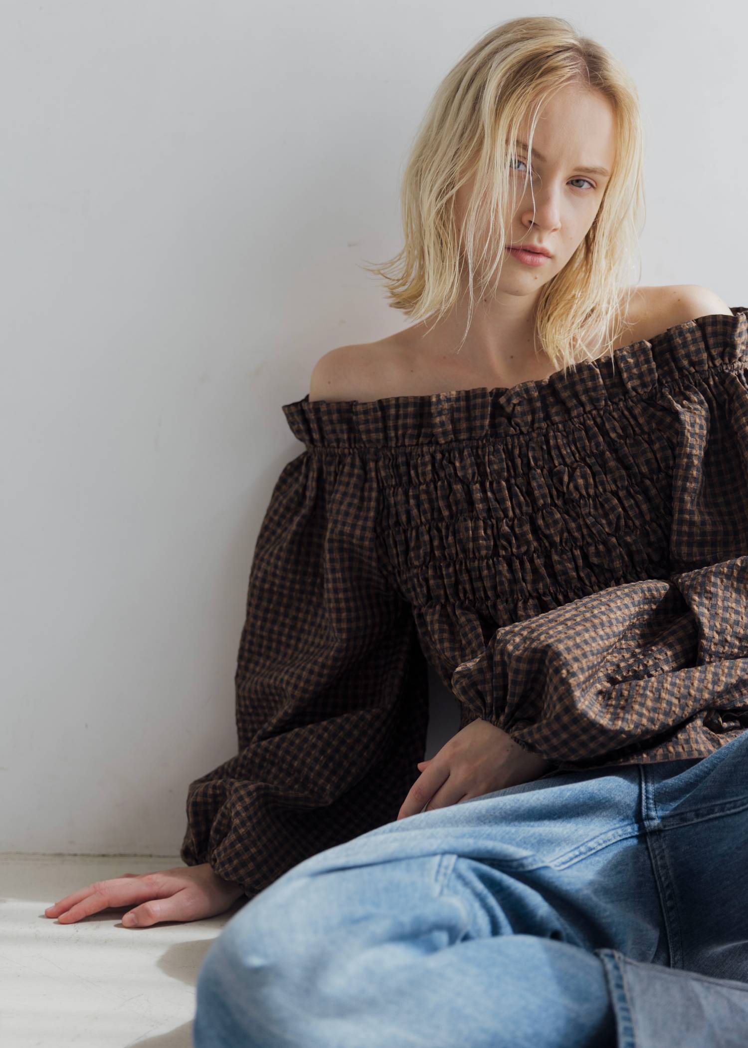 volume sleeve shirring hem tiered BL