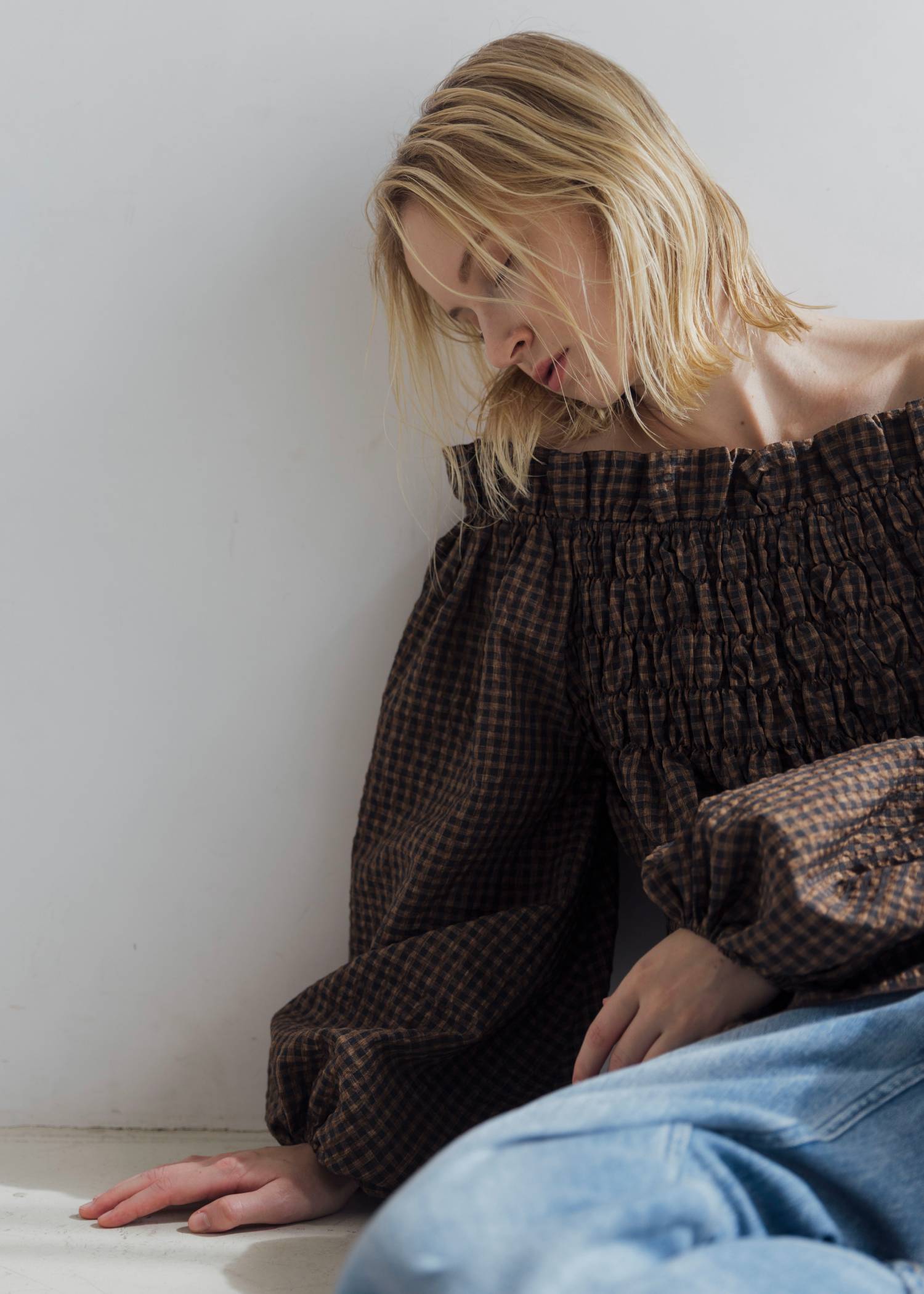 volume sleeve shirring hem tiered BL