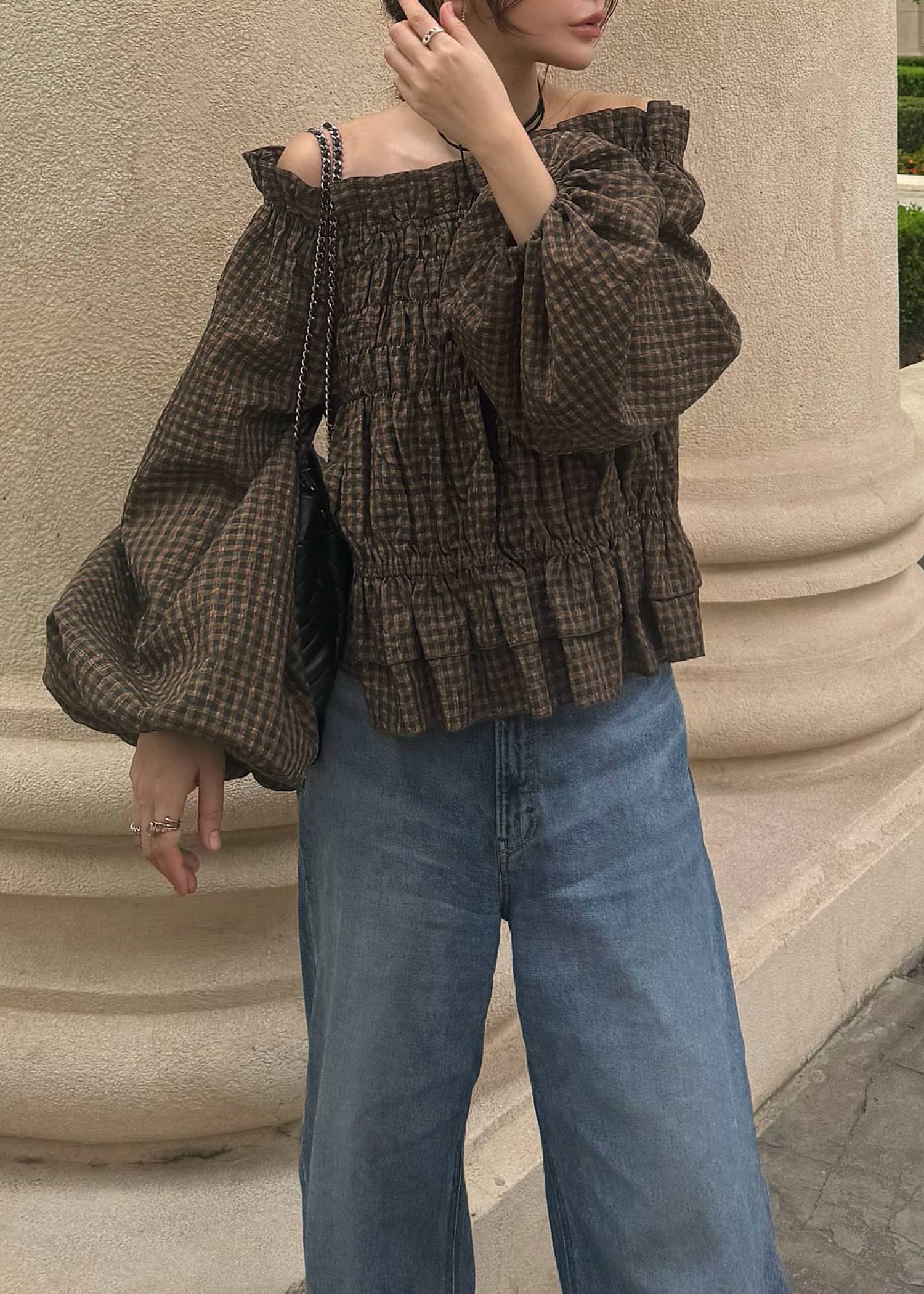 volume sleeve shirring hem tiered BL