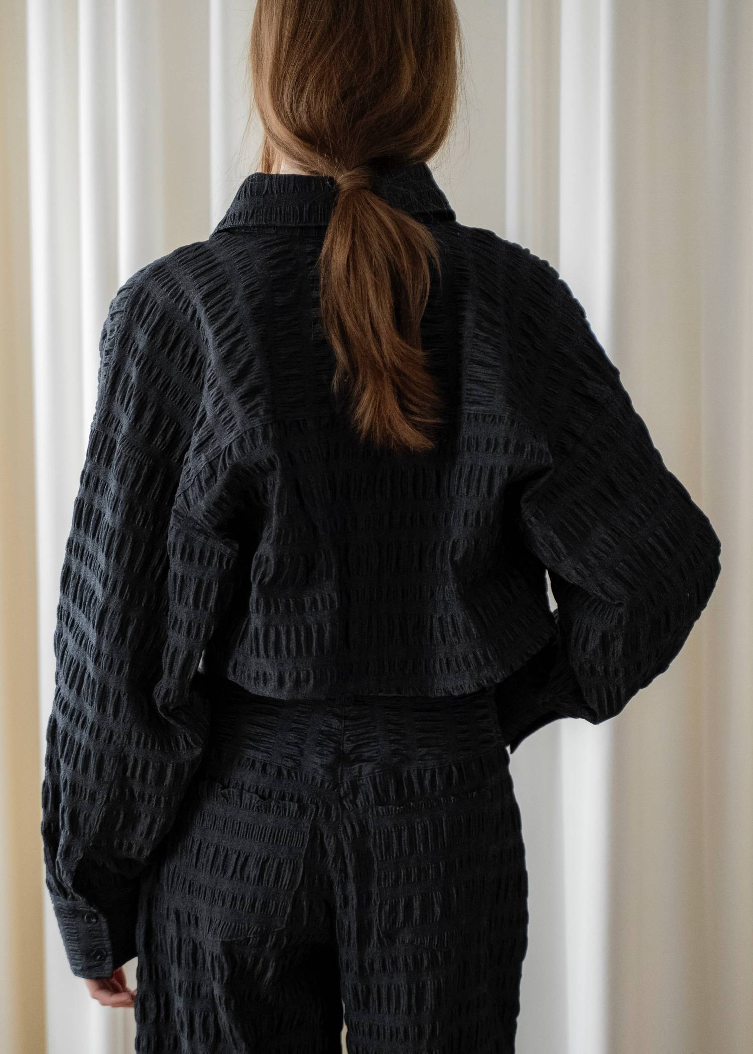 shirring dungaree short SH