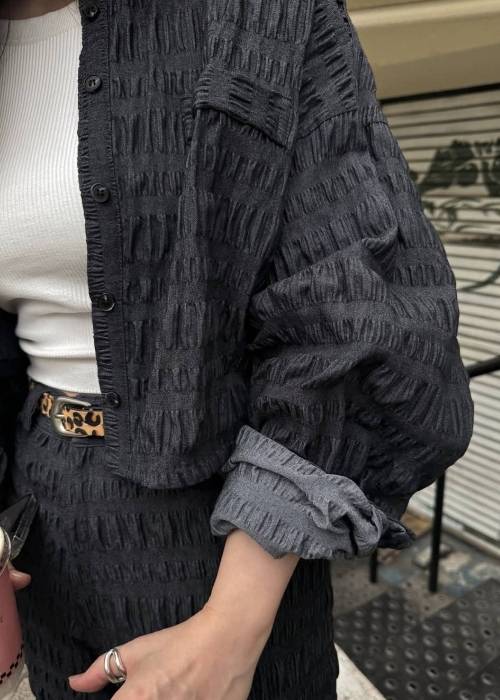 shirring dungaree short SH