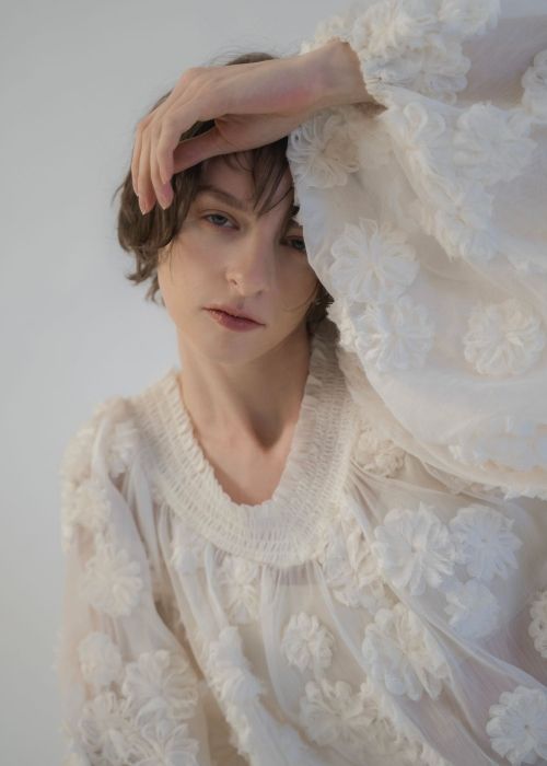 flower motif sheer BL