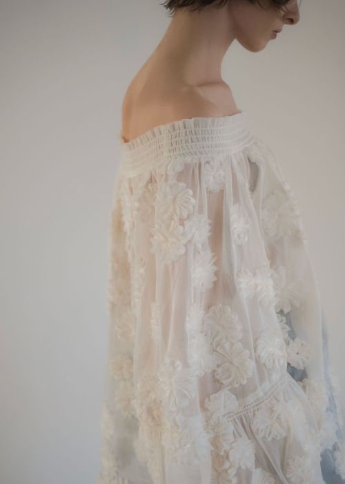 flower motif sheer BL