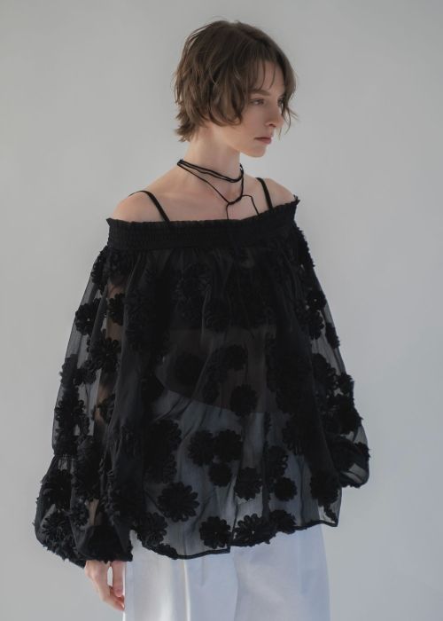 flower motif sheer BL