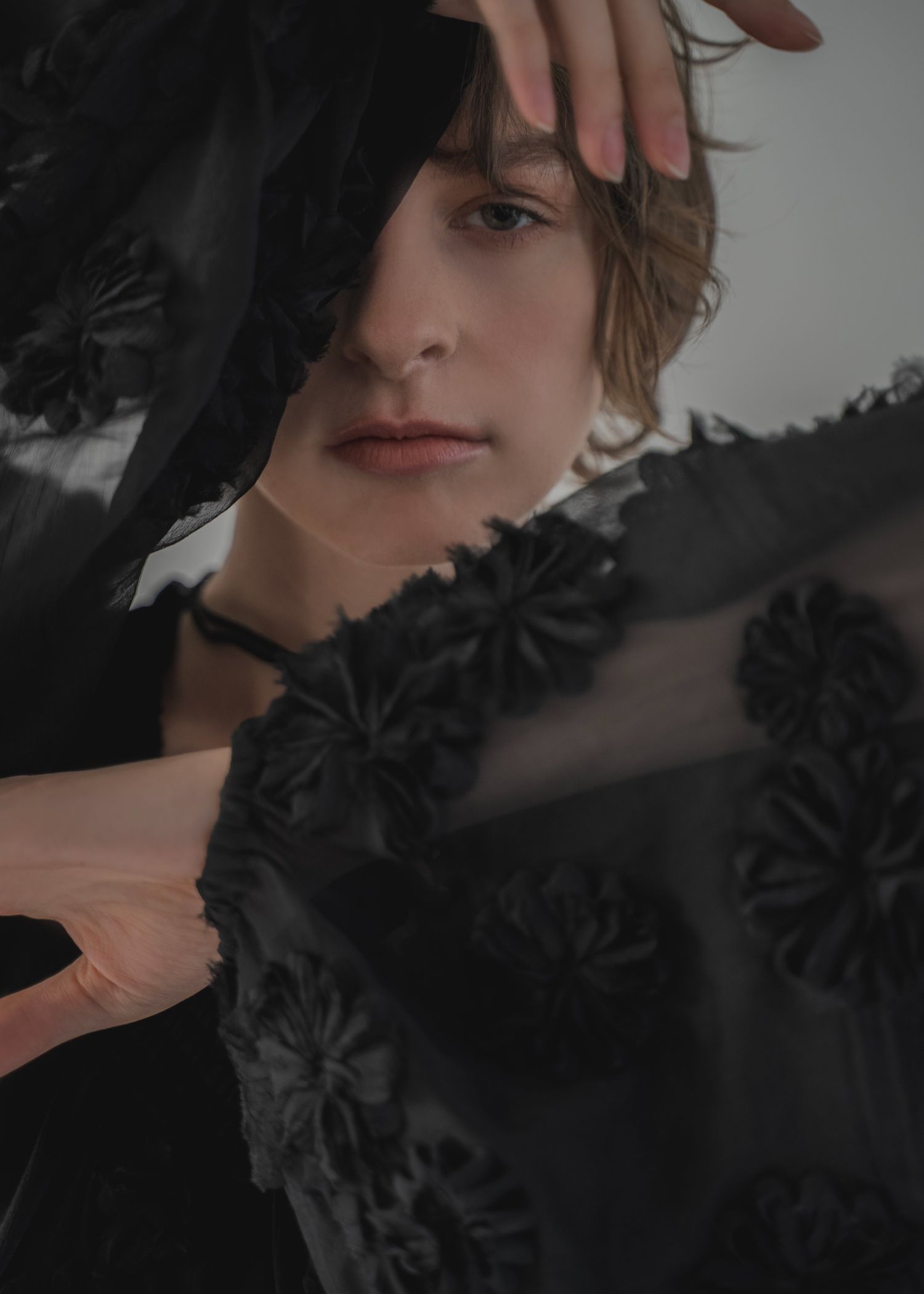 flower motif sheer BL