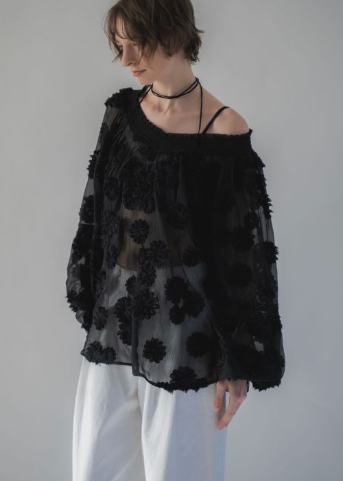 flower motif sheer BL
