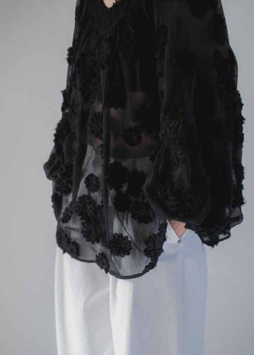 flower motif sheer BL