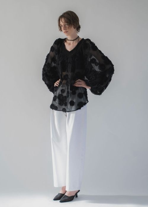 flower motif sheer BL