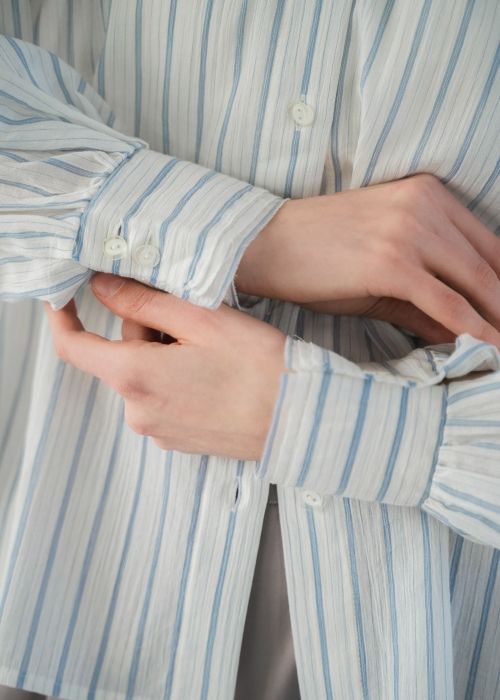 collar & cuffs triple layered over SH