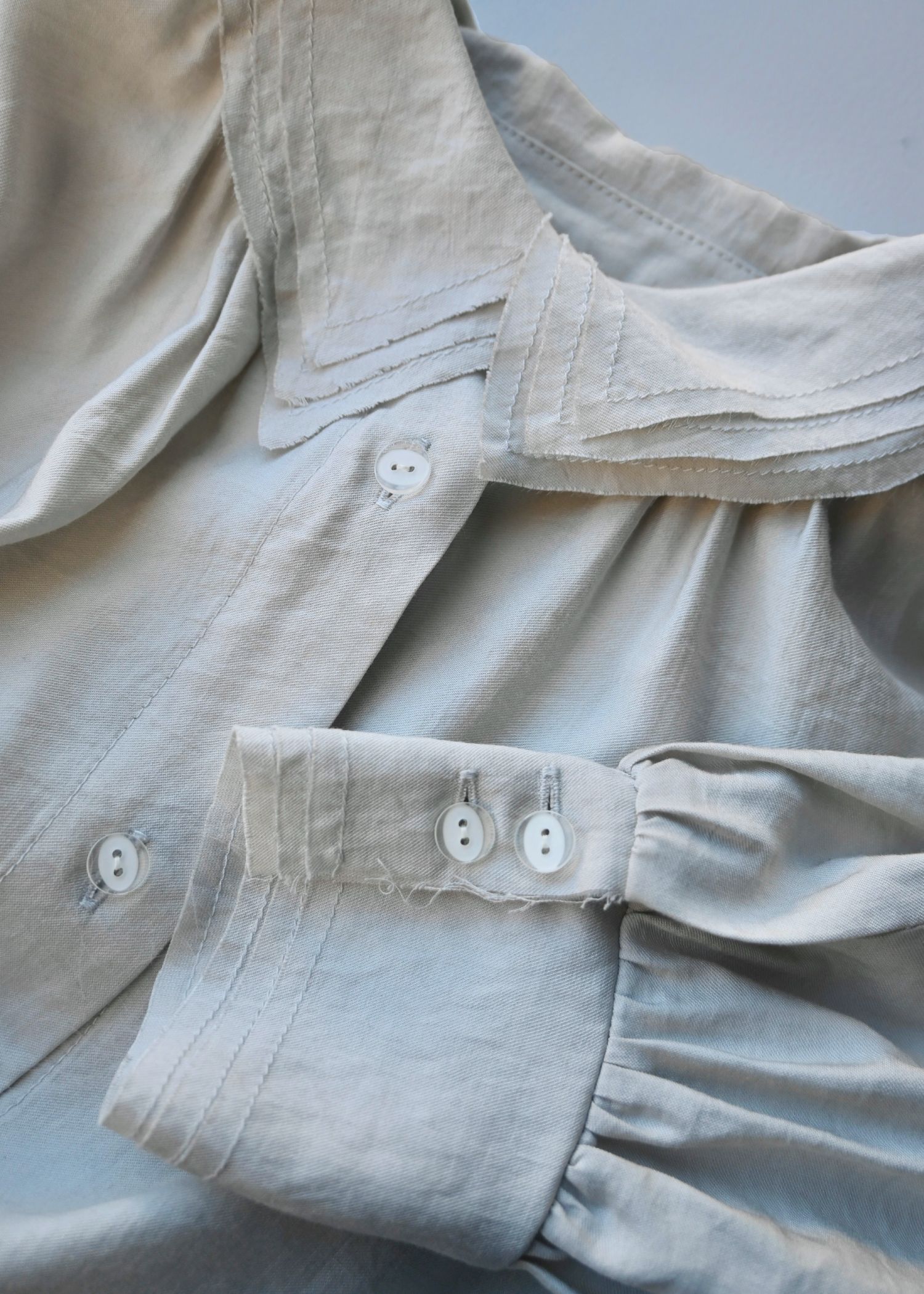 collar & cuffs triple layered over SH