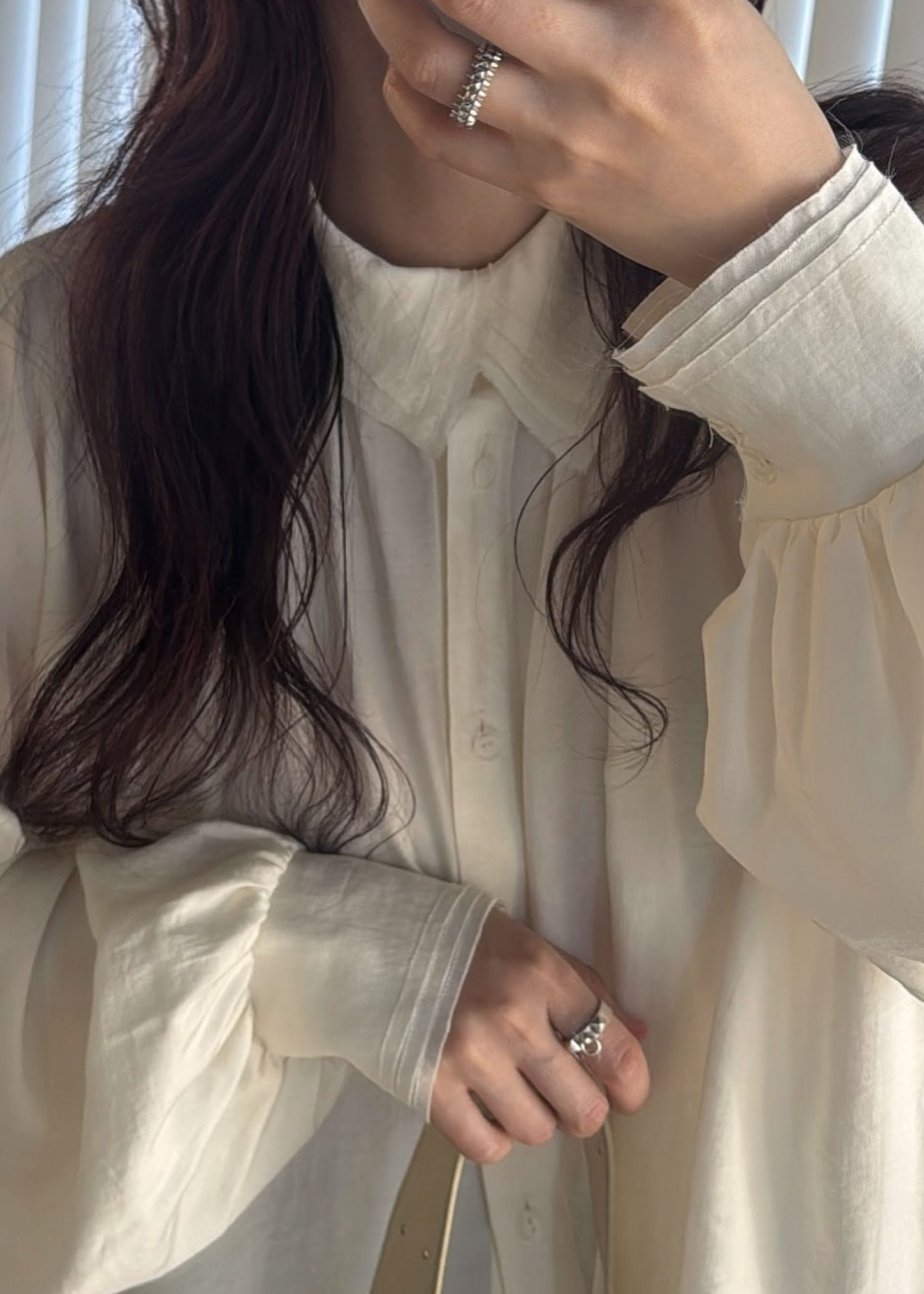 collar & cuffs triple layered over SH