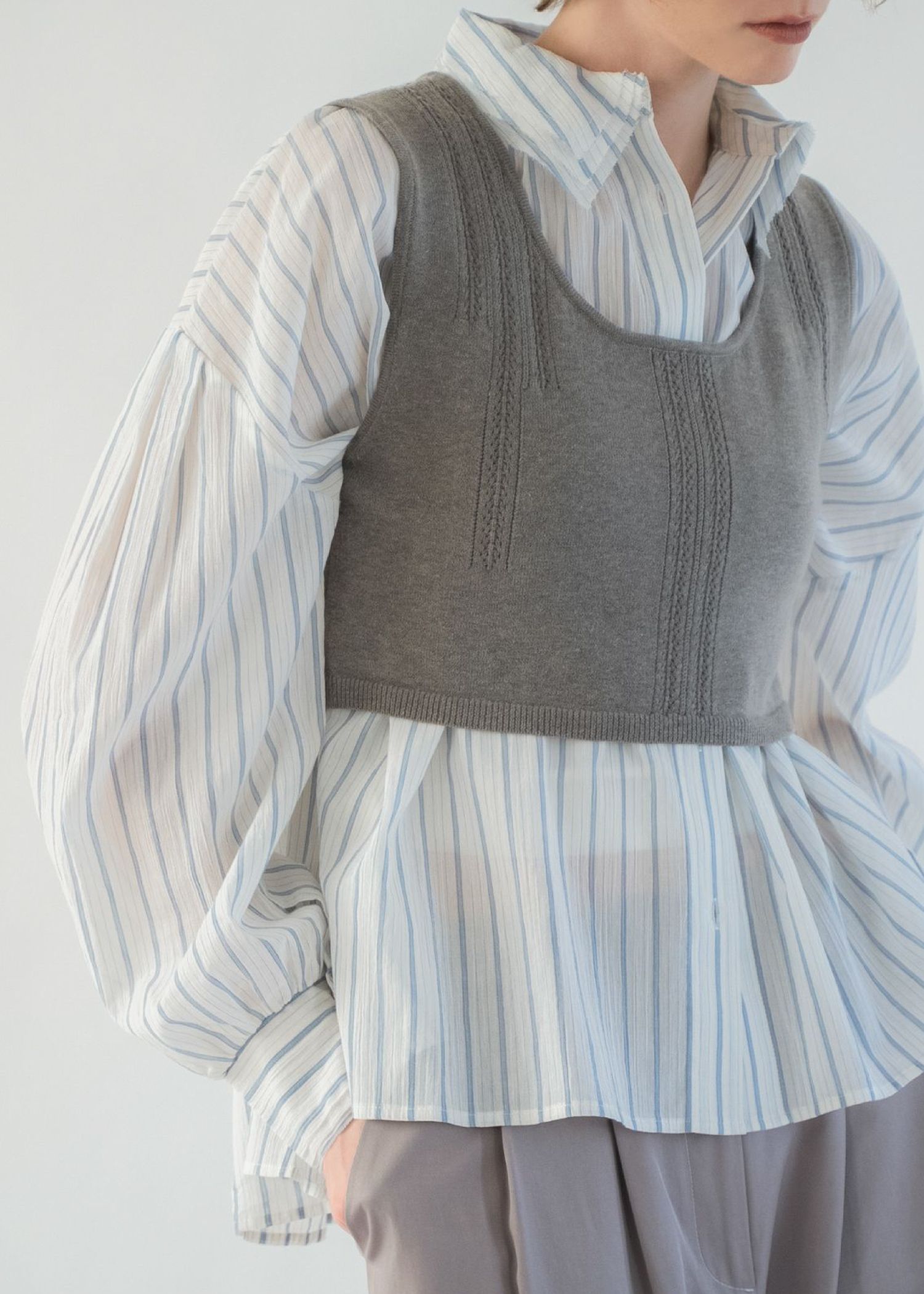 collar & cuffs triple layered over SH