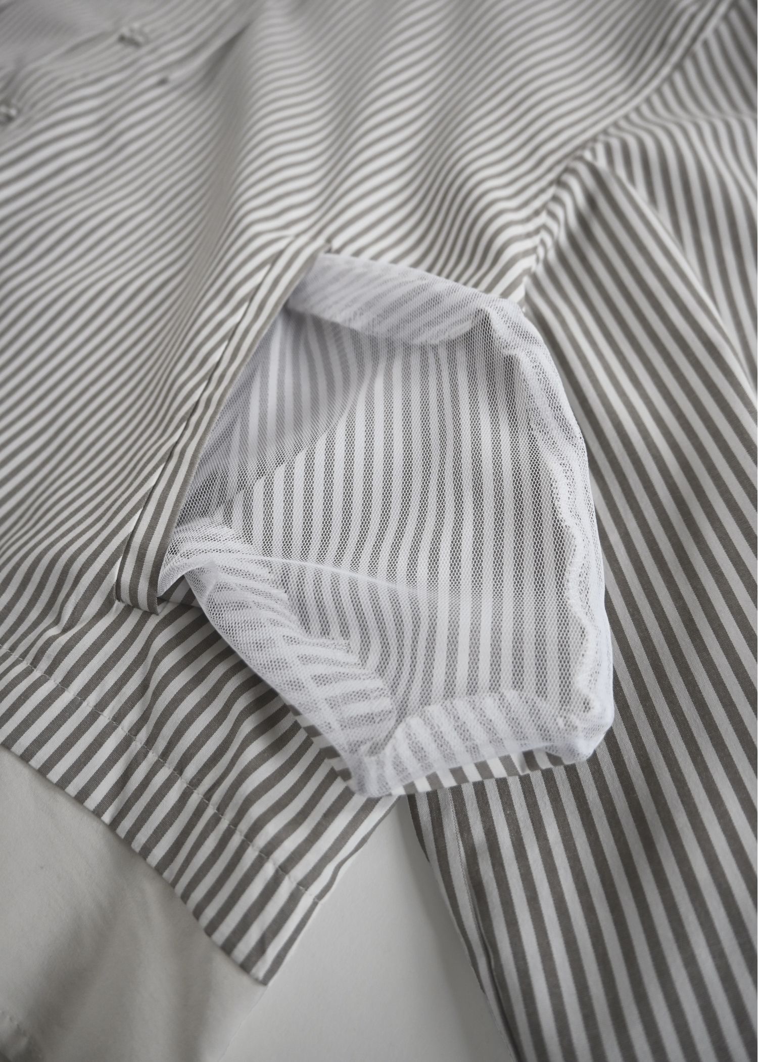 UV cut layered hem shirt hoodie tops