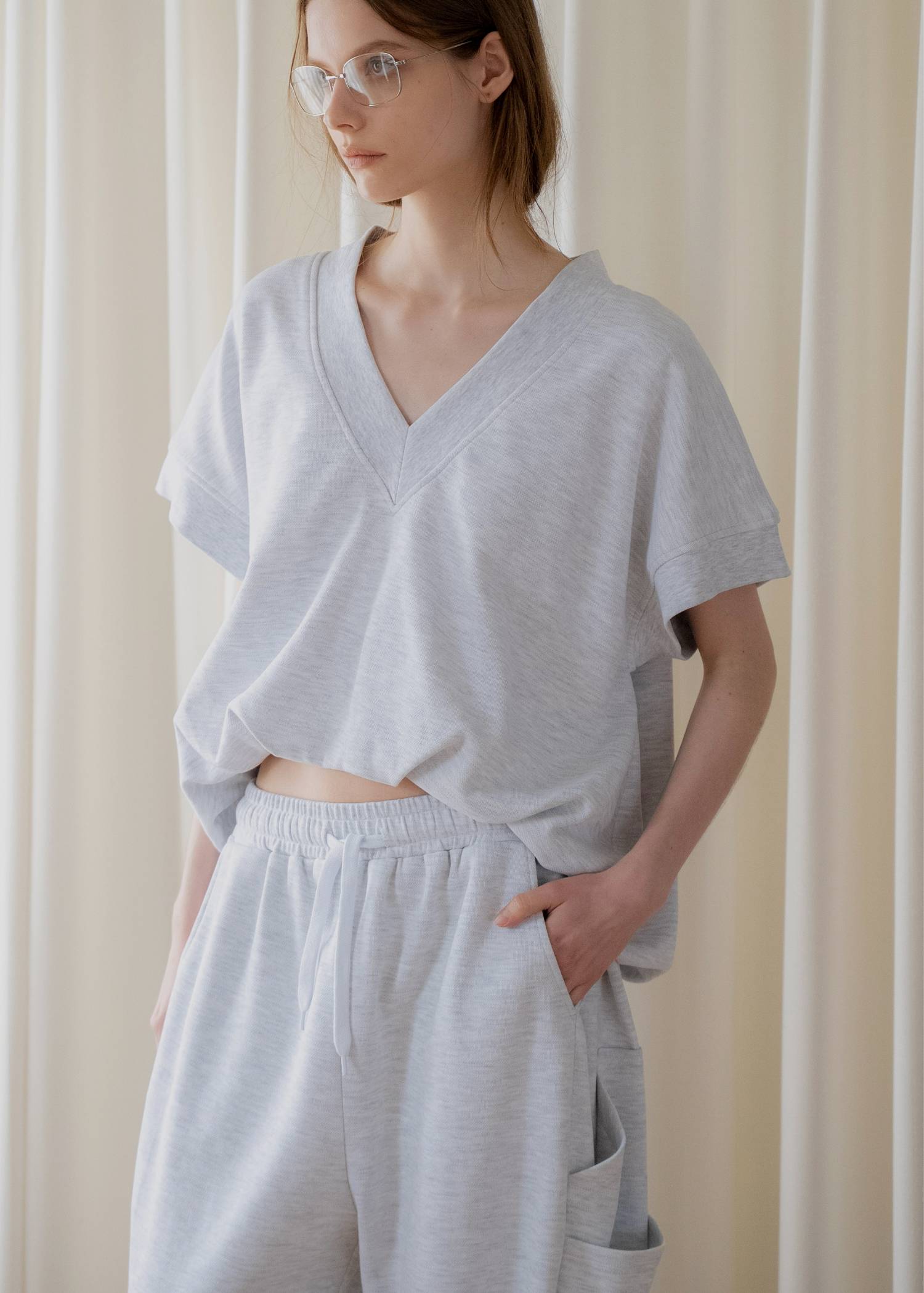 balloon hem moss stitch sweat tops