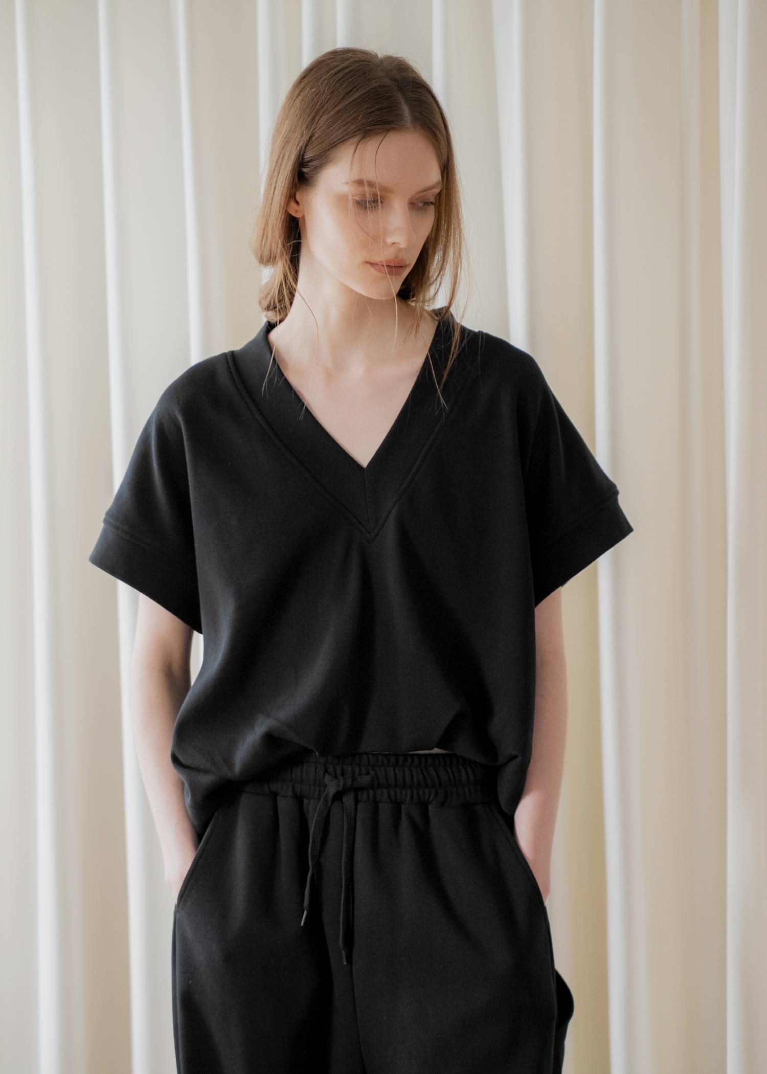 balloon hem moss stitch sweat tops