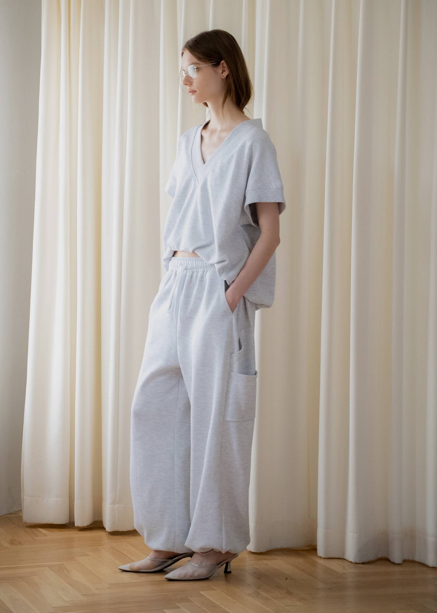 balloon hem moss stitch sweat tops