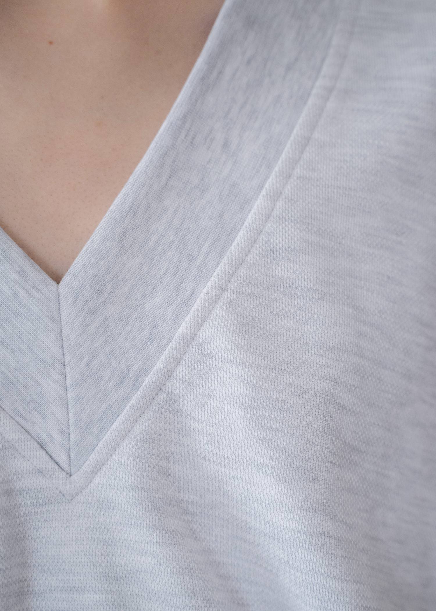 balloon hem moss stitch sweat tops