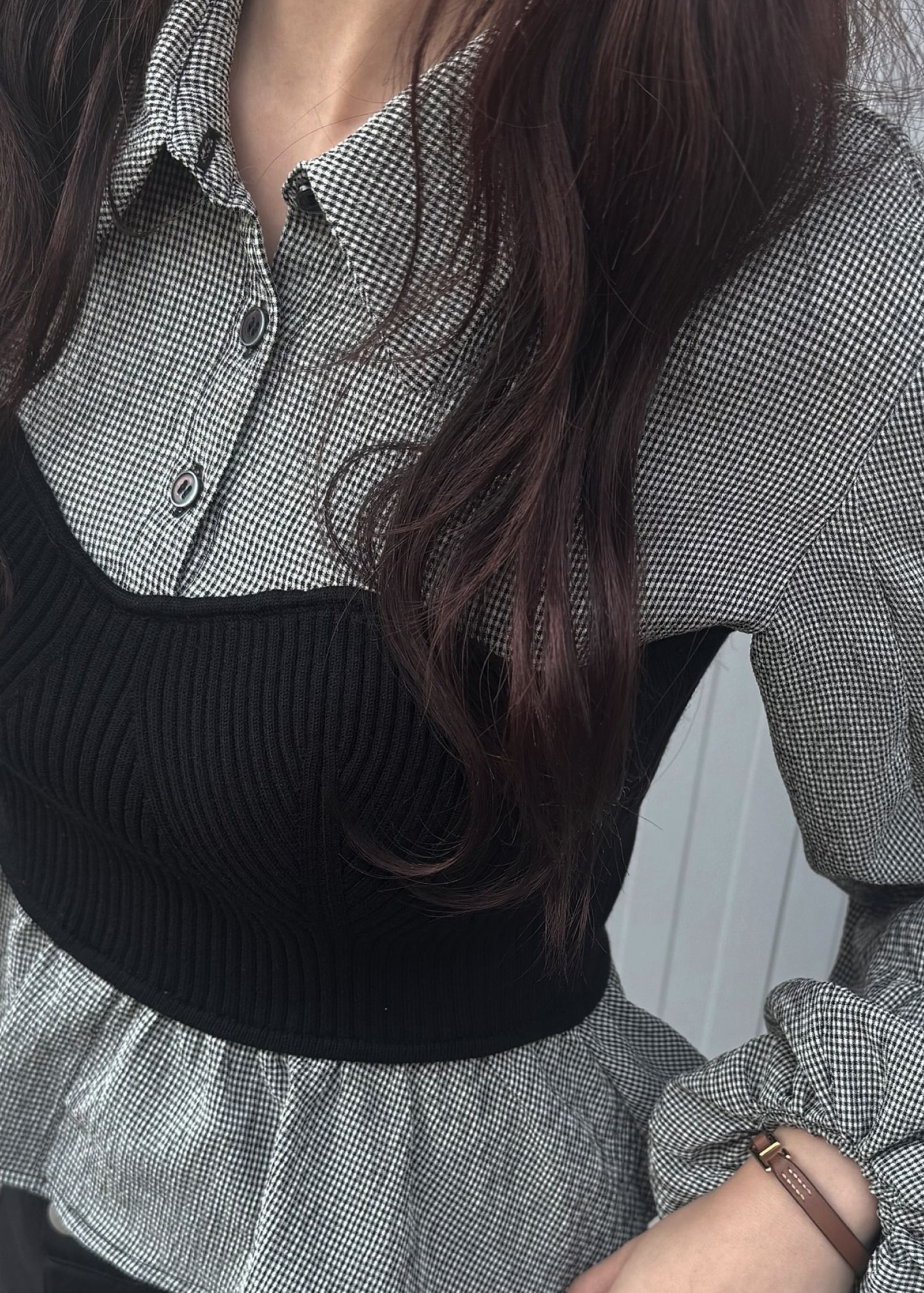 knit bustier docking peplum BL