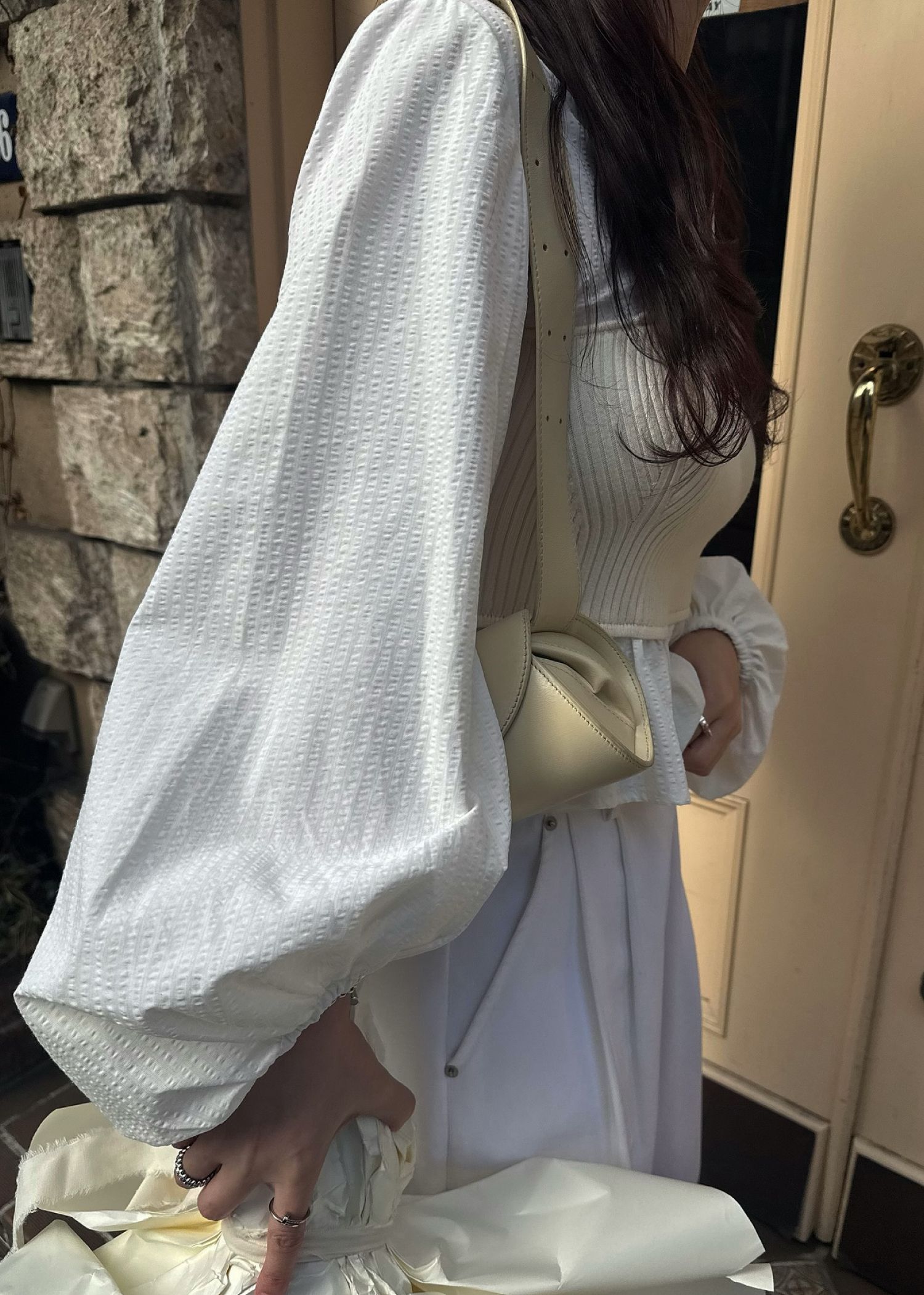 knit bustier docking peplum BL