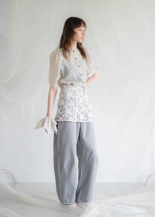 volume sleeve dot scrunchie BL